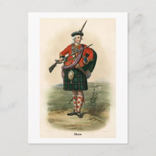 Clan Shaw Postkarte (Vorderseite)