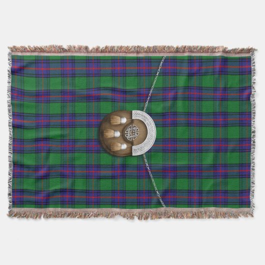 Clan Shaw Tartan und Sporran Decke (Vorderseite)