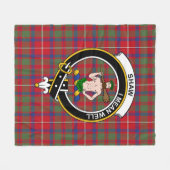 Clan Shaw von Sauchie Red Modern Tartan Kariert Fleecedecke (Vorderseite (Horizontal))