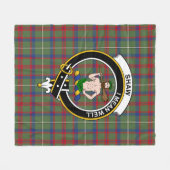 Clan Shaw von Sauchie Shaw Green Modern Tartan Pla Fleecedecke (Vorderseite (Horizontal))