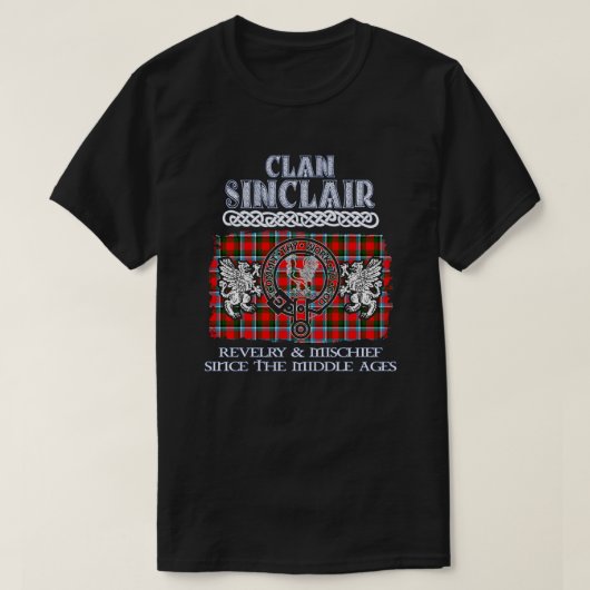 Clan Sinclair 2 Wappen Schottische Clans Schottisc T-Shirt (Design vorne)