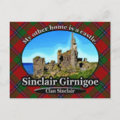 Clan Sinclair Castle Sinclair Girnigoe Schottland Postkarte (Vorderseite)