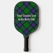 Clan Sinclair Crest over Hunting Tartan Pickleball Schläger (Rückseite)