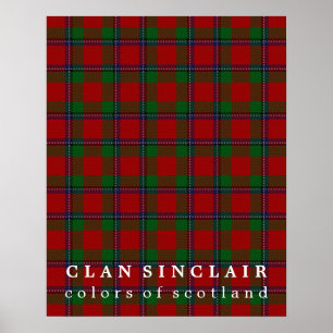 Clan-Sinclair-Farben von SchottlandTartan Poster