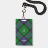 Clan Sinclair Hunting Tartan Ausweis (Vorderseite mit Lanyard)