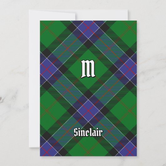 Clan Sinclair Hunting Tartan Einladung (Vorderseite)