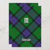 Clan Sinclair Hunting Tartan Einladung (Vorne/Hinten)