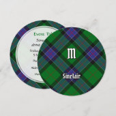Clan Sinclair Hunting Tartan Einladung (Vorne/Hinten)