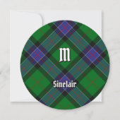 Clan Sinclair Hunting Tartan Einladung (Vorderseite)