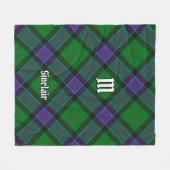Clan Sinclair Hunting Tartan Fleecedecke (Vorderseite (Horizontal))