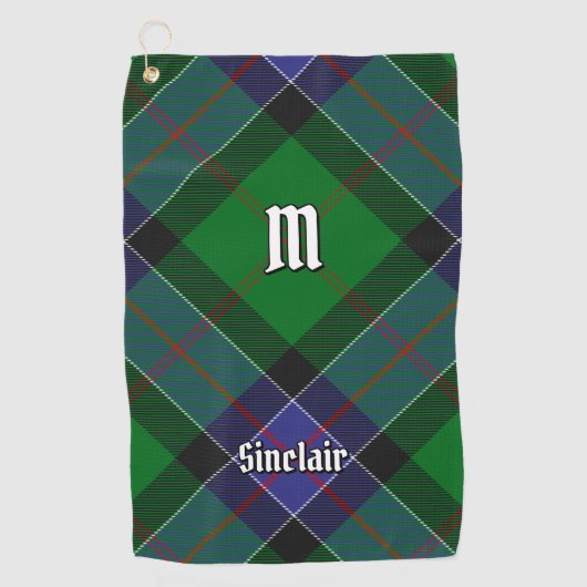 Clan Sinclair Hunting Tartan Golfhandtuch (Vorderseite)
