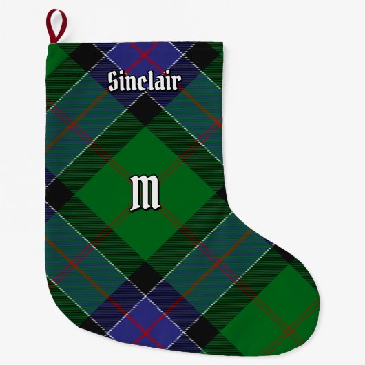 Clan Sinclair Hunting Tartan Großer Weihnachtsstrumpf (Vorderseite)