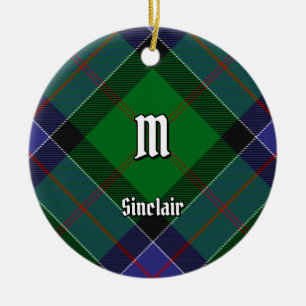 Clan Sinclair Hunting Tartan Keramik Ornament
