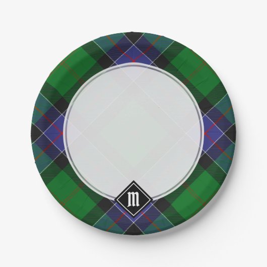 Clan Sinclair Hunting Tartan Pappteller (Vorderseite)