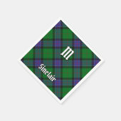 Clan Sinclair Hunting Tartan Serviette (Ecke)