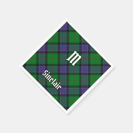 Clan Sinclair Hunting Tartan Serviette (Ecke)