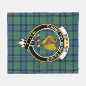 Clan Sinclair Jagd Ancient Tartan Kariert Fleecedecke (Vorderseite (Horizontal))