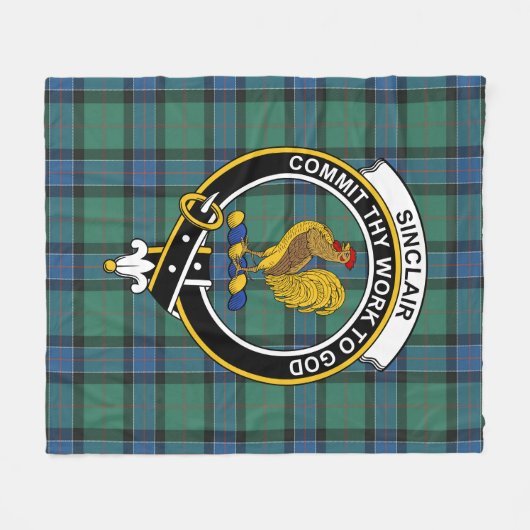 Clan Sinclair Jagd Ancient Tartan Kariert Fleecedecke (Vorderseite (Horizontal))