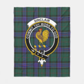 Clan Sinclair Jagd Modern Tartan Kariert Fleecedecke (Vorderseite)