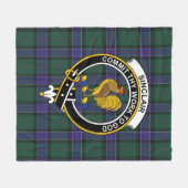 Clan Sinclair Jagd Modern Tartan Kariert Fleecedecke (Vorderseite (Horizontal))