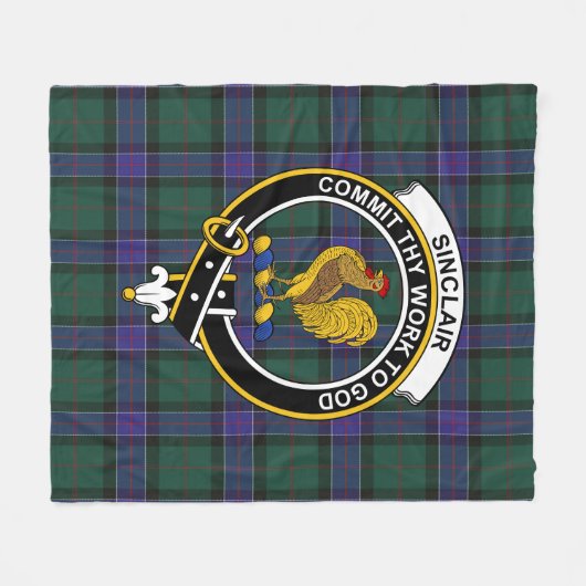 Clan Sinclair Jagd Modern Tartan Kariert Fleecedecke (Vorderseite (Horizontal))