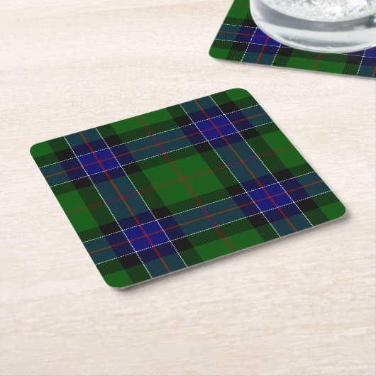 Clan Sinclair Modern Jagd Tartan Rechteckiger Pappuntersetzer (angewinkelt)