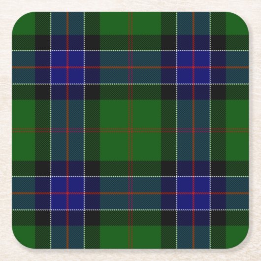 Clan Sinclair Modern Jagd Tartan Rechteckiger Pappuntersetzer (Vorderseite)