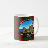 Clan-Sinclair-Schloss-Sinclair Girnigoe Tartan Kaffeetasse (VorderseiteRechts)