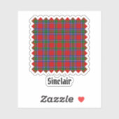 Clan Sinclair Tartan Aufkleber (Blatt)