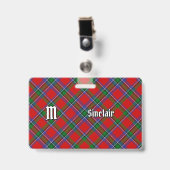 Clan Sinclair Tartan Ausweis (Vorderseite mit Clip)