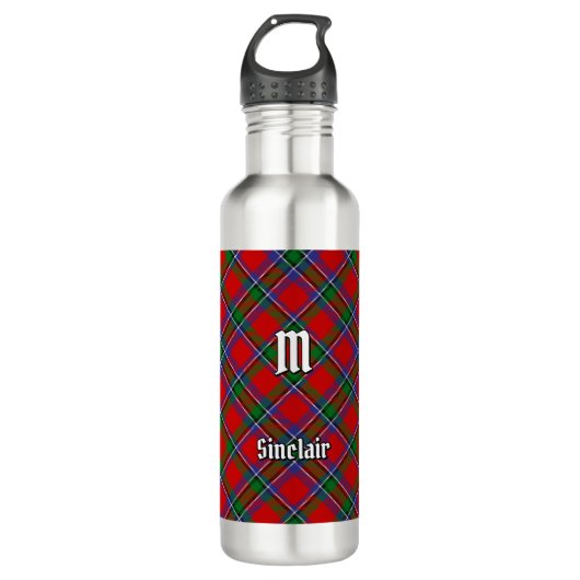 Clan Sinclair Tartan Edelstahlflasche (Vorderseite)