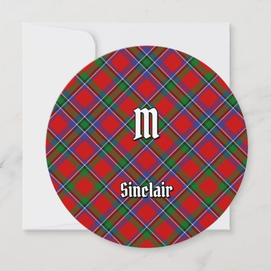 Clan Sinclair Tartan Einladung (Vorderseite)