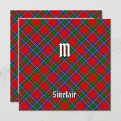 Clan Sinclair Tartan Einladung (Vorne/Hinten)