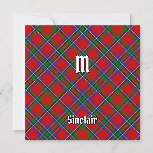 Clan Sinclair Tartan Einladung (Vorderseite)