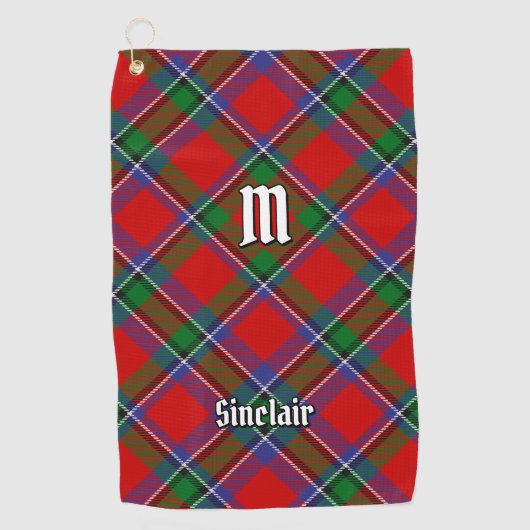 Clan Sinclair Tartan Golfhandtuch (Vorderseite)