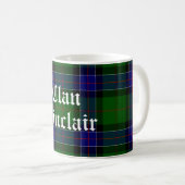 Clan Sinclair Tartan individuell anpassbar Kaffeetasse (VorderseiteRechts)
