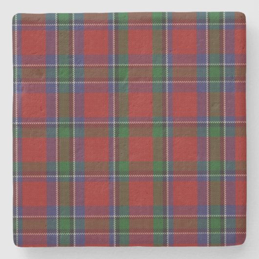 Clan Sinclair Tartan-karierter SteinUntersetzer (Vorderseite)