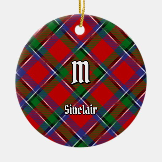 Clan Sinclair Tartan Keramik Ornament (Vorne)