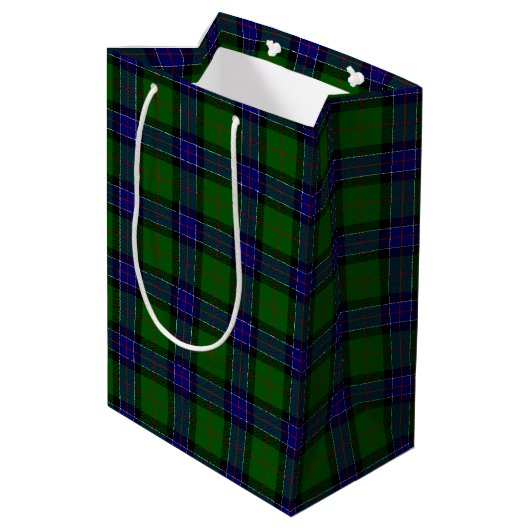 Clan Sinclair Tartan Mittlere Geschenktüte (Rückseite Schrägansicht)