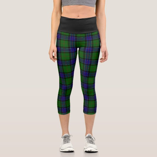 Clan Sinclair Tartan Pattern Capri Leggings (Vorderseite)