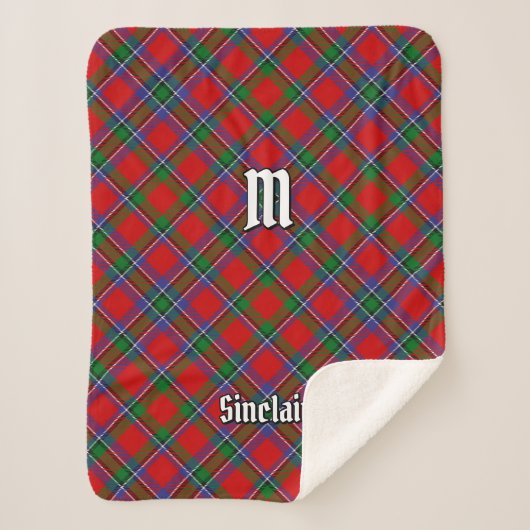 Clan Sinclair Tartan Sherpadecke (Vorderseite)