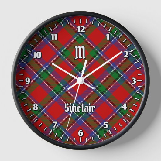 Clan Sinclair Tartan Uhr (Vorderseite)