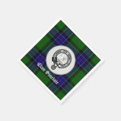 Clan Sinclair Tartan & Wappen Abzeichen Serviette (Ecke)