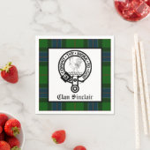 Clan Sinclair Wappen Abzeichen und Tartan Serviette (Beispiel)