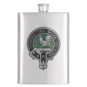 Clan Sinclair Wappen & Jagd Tartan Flask Flachmann