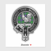 Clan Sinclair Wappen & Jagd Tartan Sticker (Blatt)