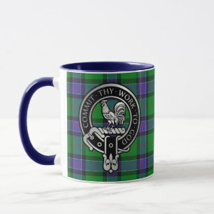 Clan Sinclair Wappen & Jagd Tartan Tasse