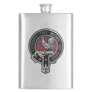 Clan Sinclair Wappen & Tartan Flask Flachmann