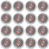 Clan Sinclair Wappen & Tartan Knot Aufkleber (Vorderseite)