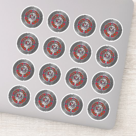 Clan Sinclair Wappen & Tartan Knot Aufkleber (Detail)